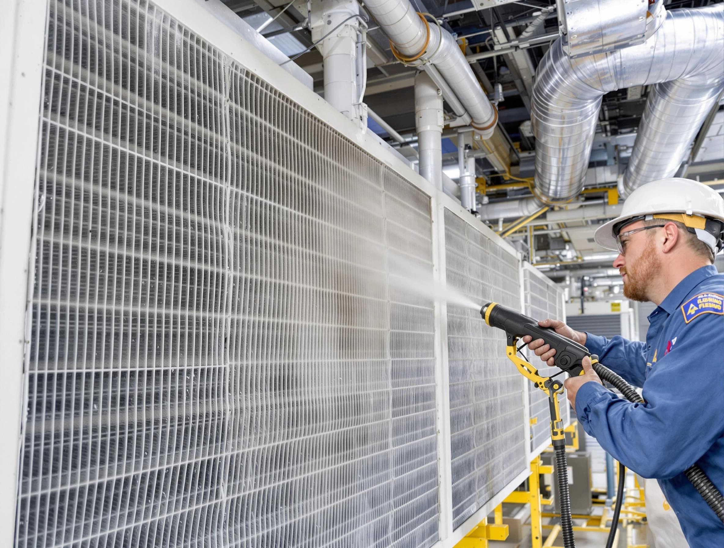 Professional commercial coil cleaning by Hiram Air Duct Cleaning in Hiram