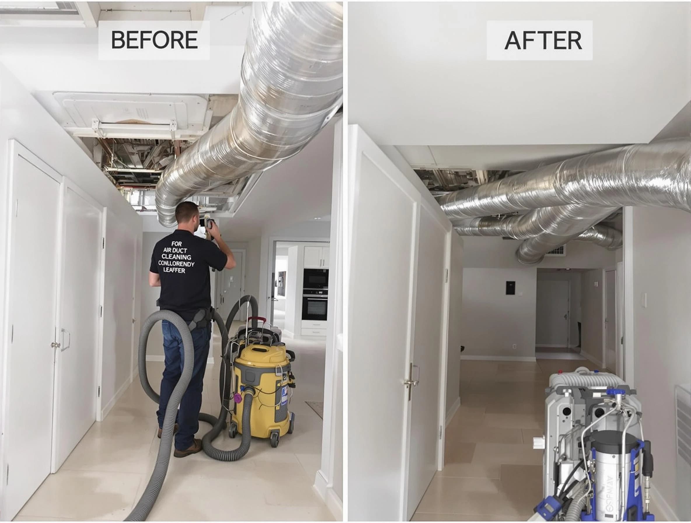 Hiram Air Duct Cleaning professional performing thorough air duct cleaning in Hiram