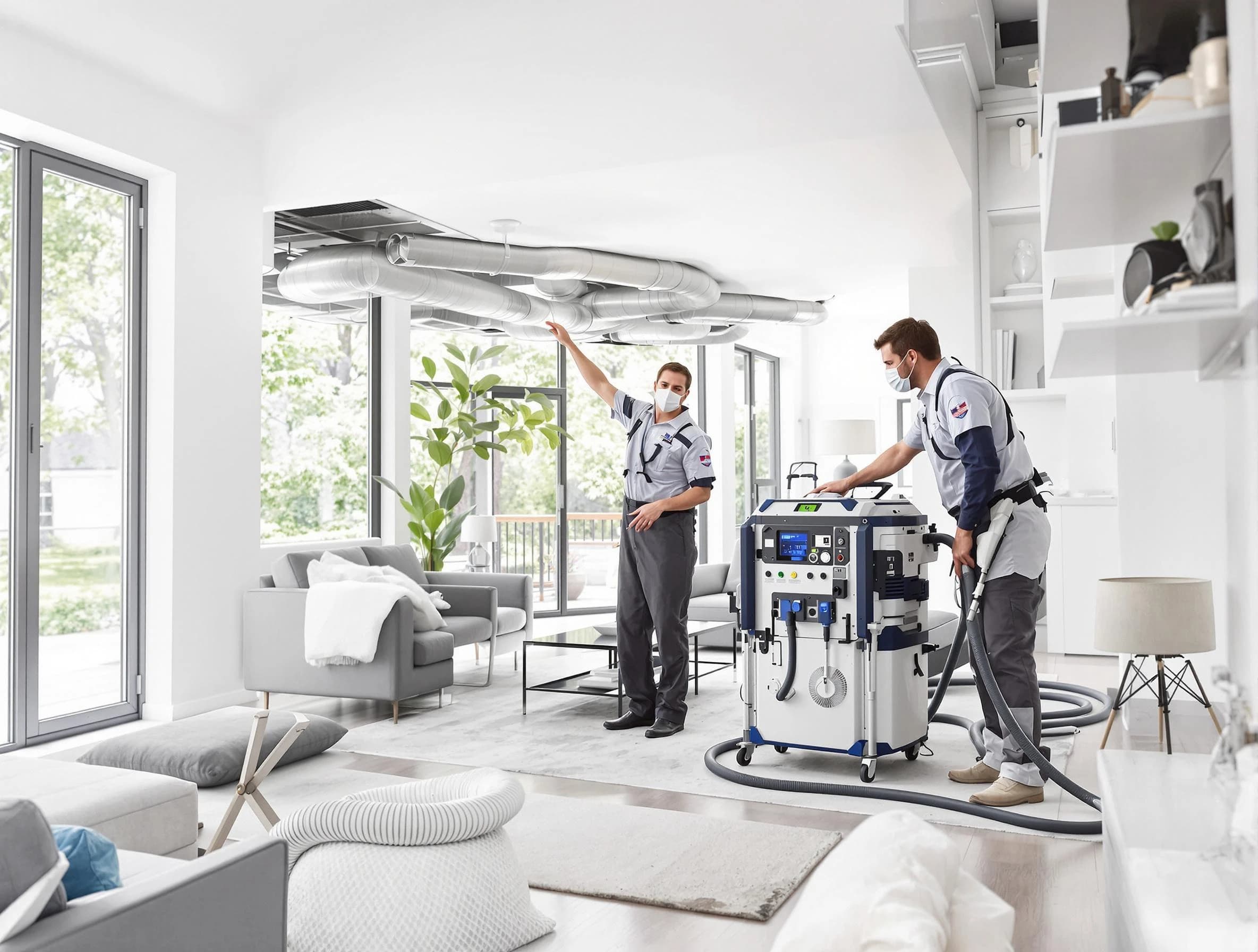 Hiram Air Duct Cleaning professional conducting pure air duct cleaning with state-of-the-art equipment in Hiram