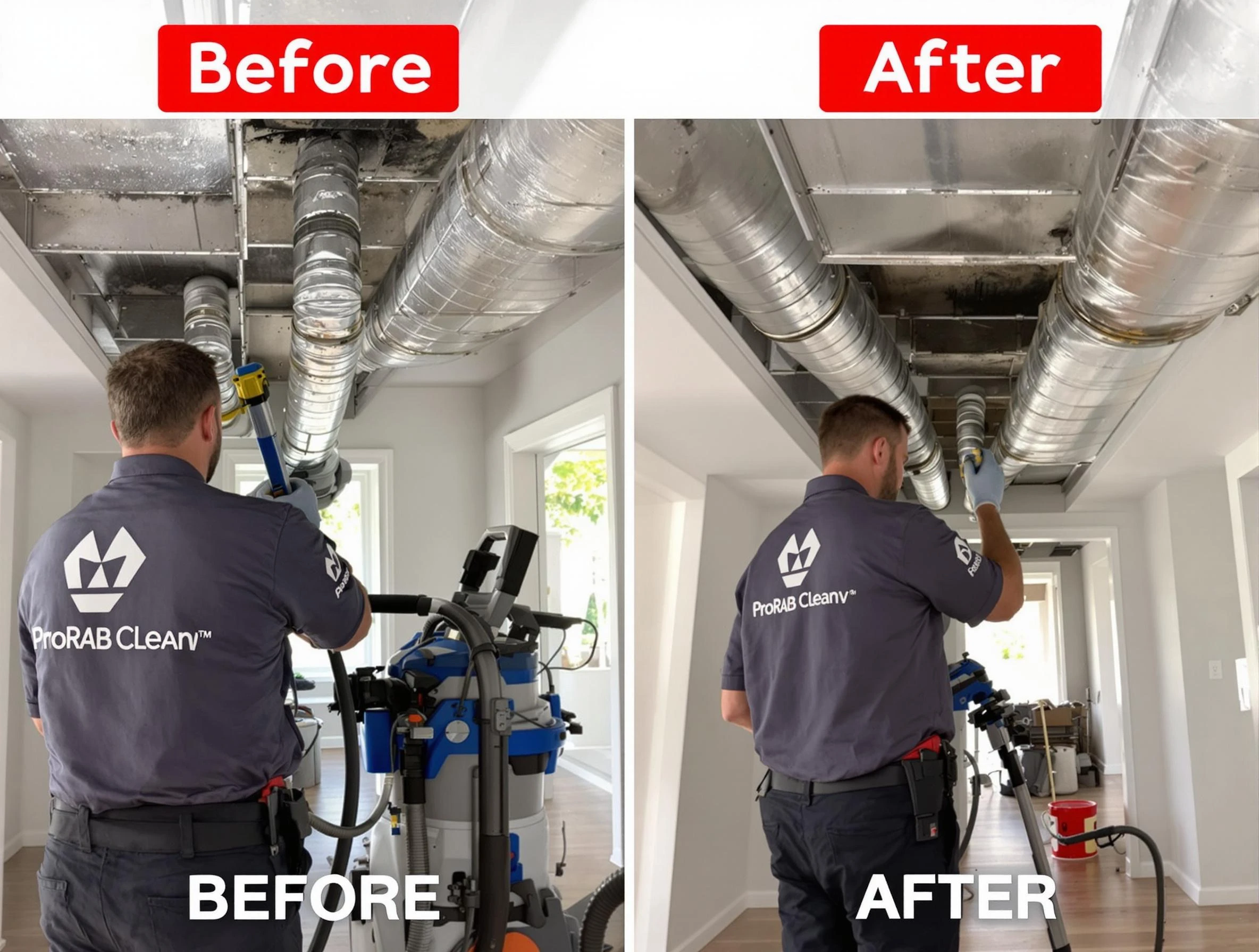 Hiram Air Duct Cleaning expert performing thorough residential duct cleaning in a Hiram home
